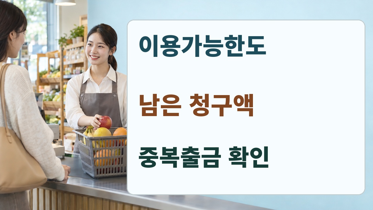 결제 전 이용가능한도 남은청구 중복출금을 확인하는 체크리스트