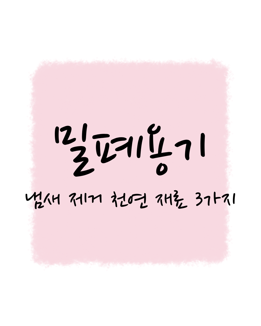 밀폐용기 냄새 제거 천연 재료 3가지