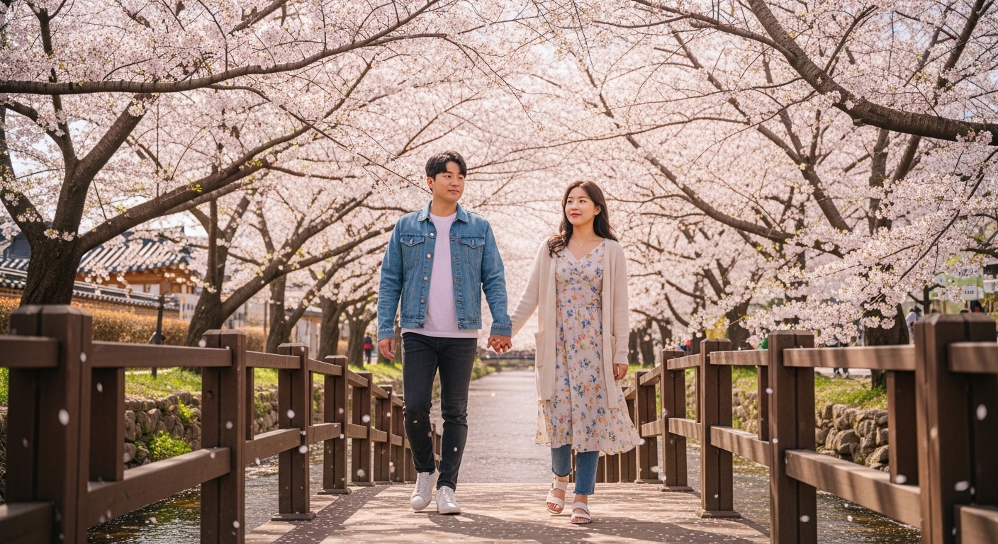 여좌천 경화역 벚꽃 풍경