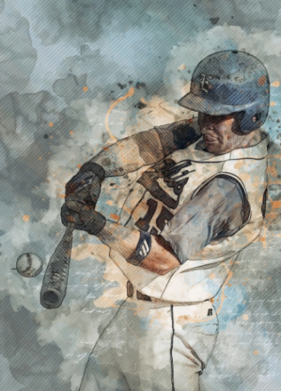 야구타자가 경기를 하는 모습