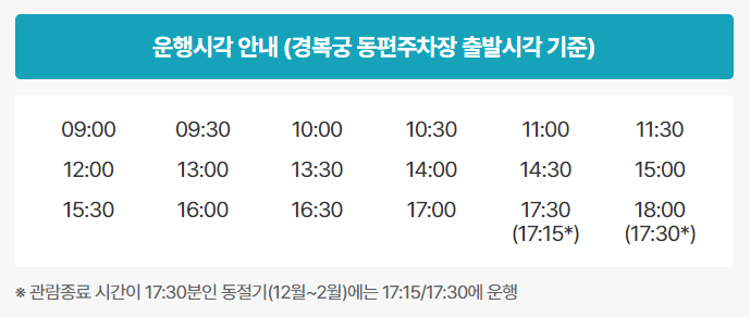 청와대 순환 버스 노선