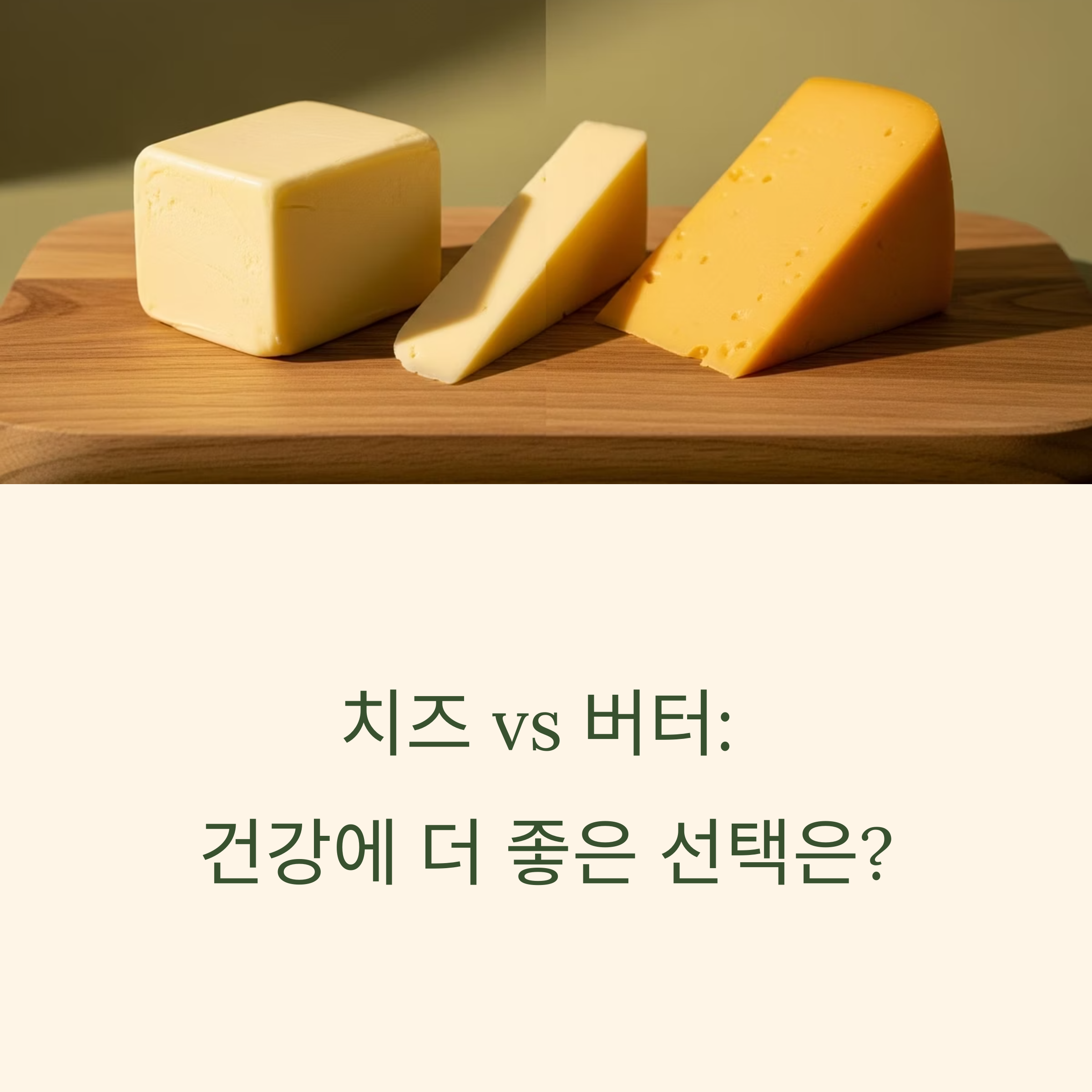 치즈 VS 버터 : 건강에 더 좋은 선택은?