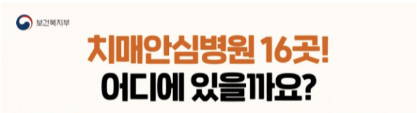 치매 지원받기 안심병원 안심센터