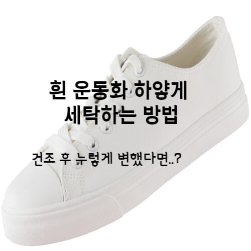 흰색 운동화 한 켤레