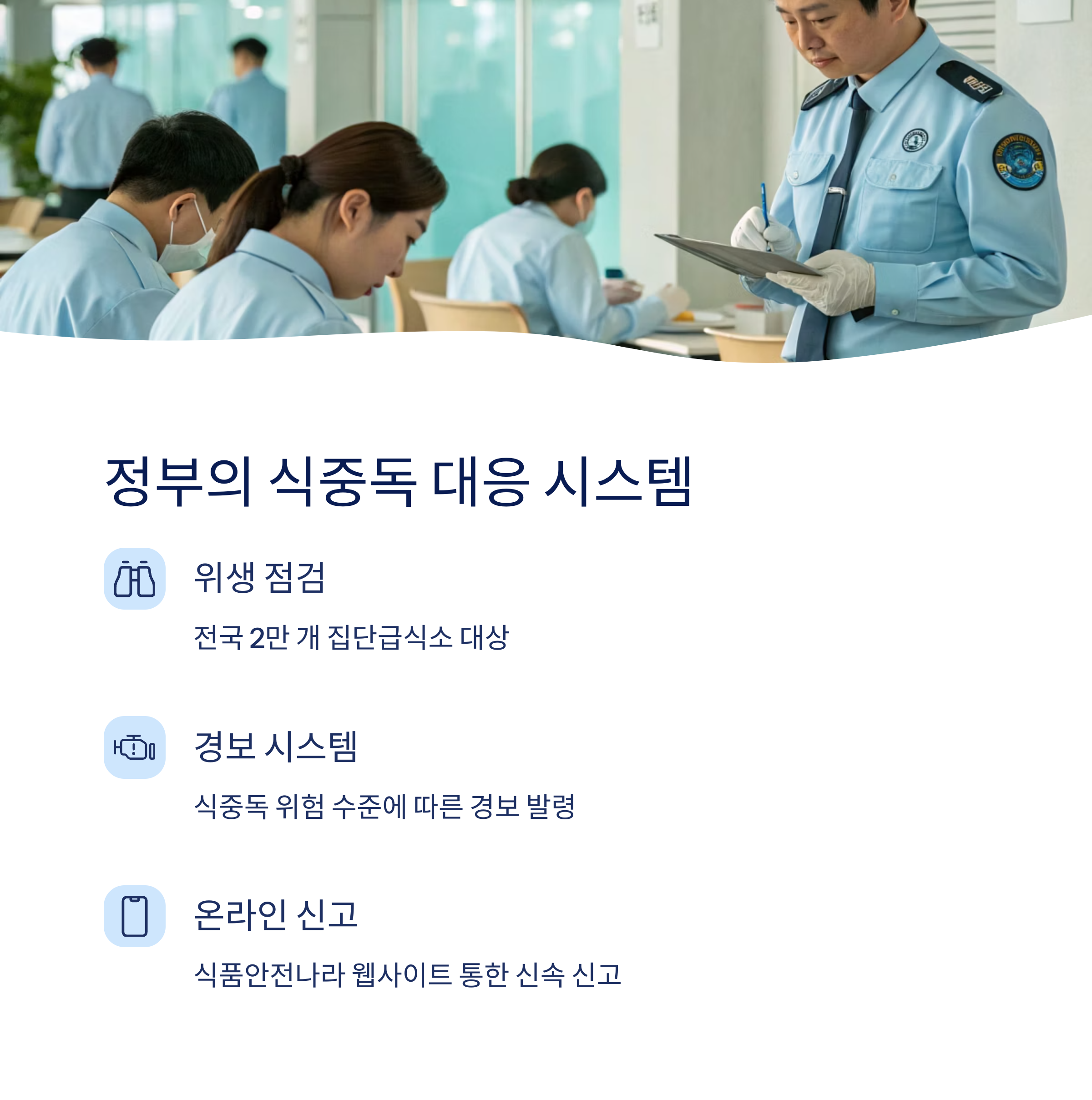 정부의 식중독 대응 시스템