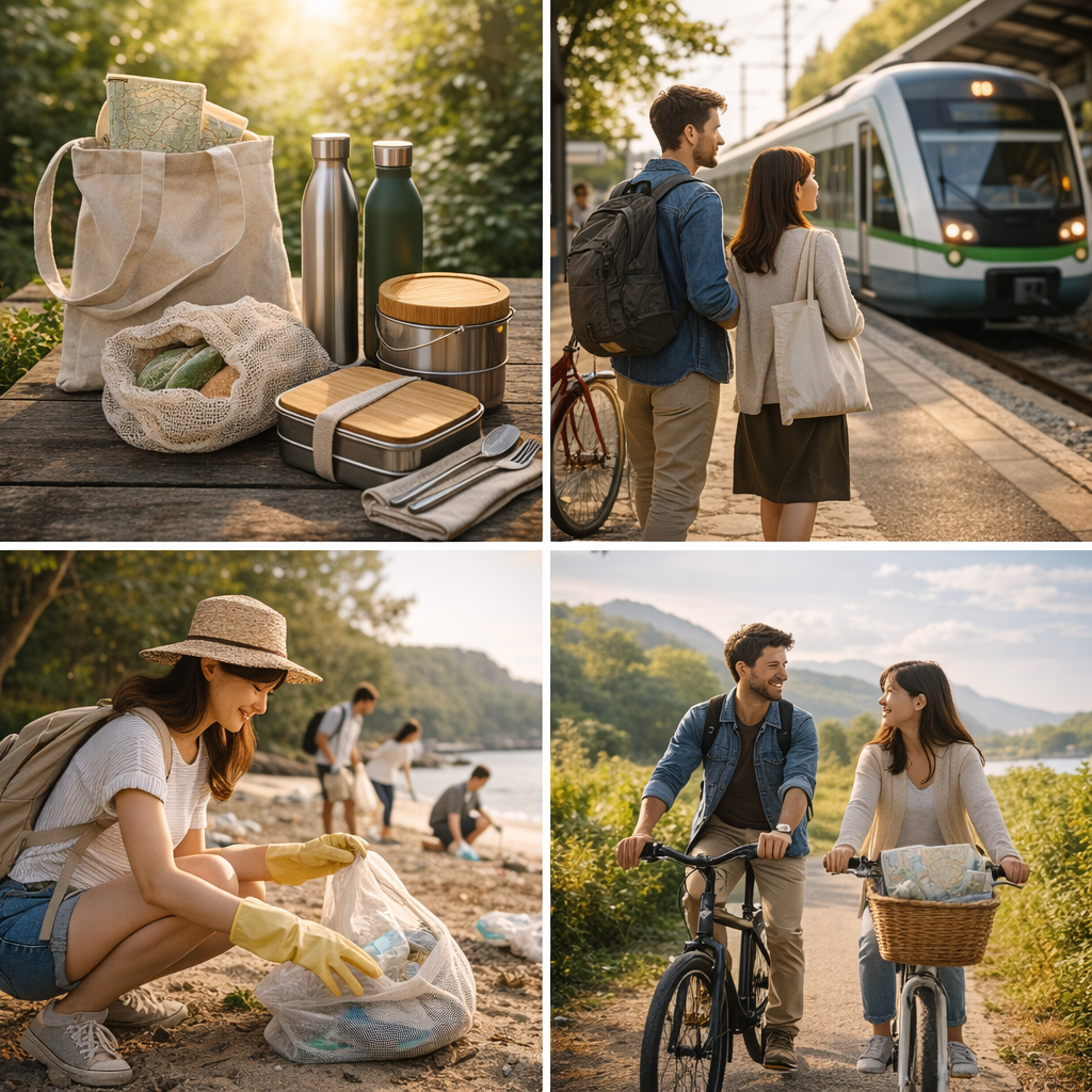 친환경 여행 실천 가이드 관련 이미지