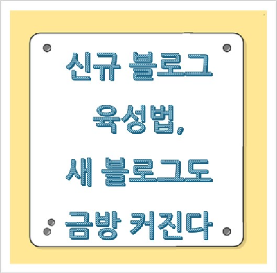 신규 블로그 육성법