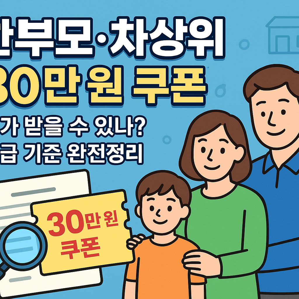 한부모·차상위 30만 원 쿠폰
