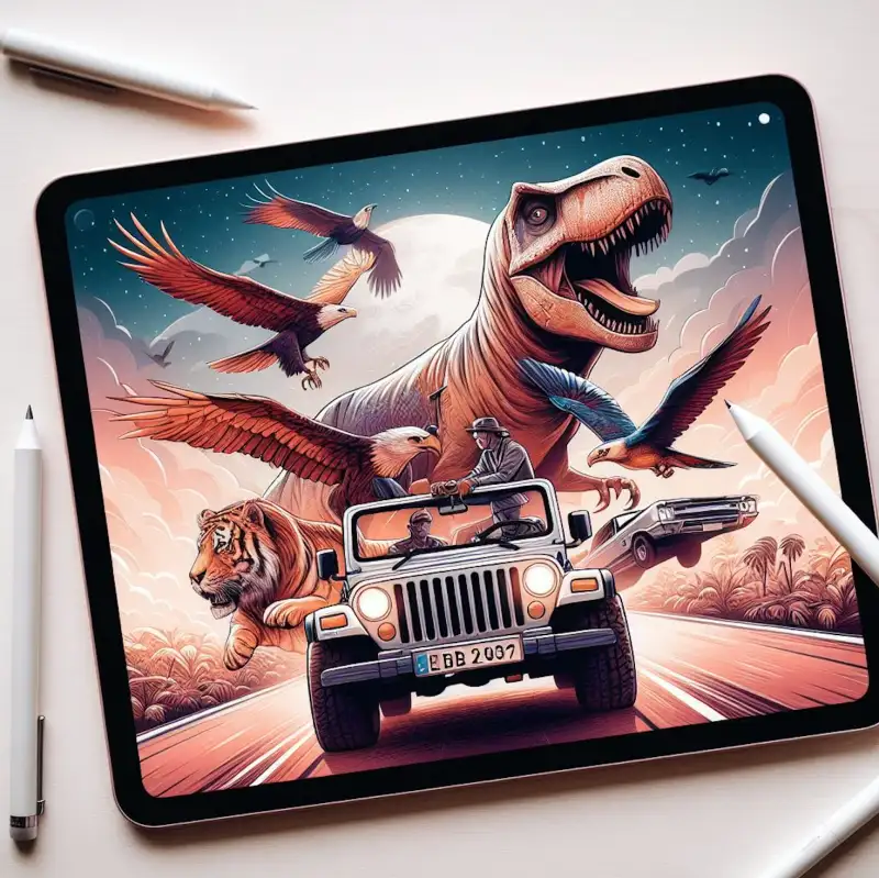 애플펜슬과-아이패드로-드로잉하는-모습