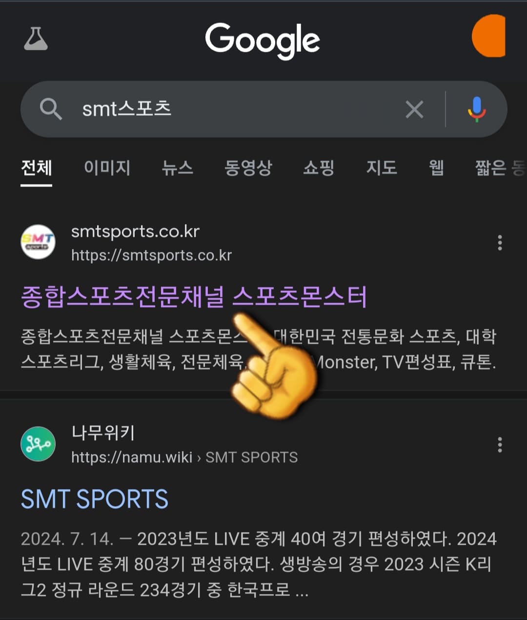 SMT스포츠-편성표-및-채널번호-안내-가장-상단에-있는-종합스포츠전문채널-스포츠몬스터-홈페이지-클릭하기