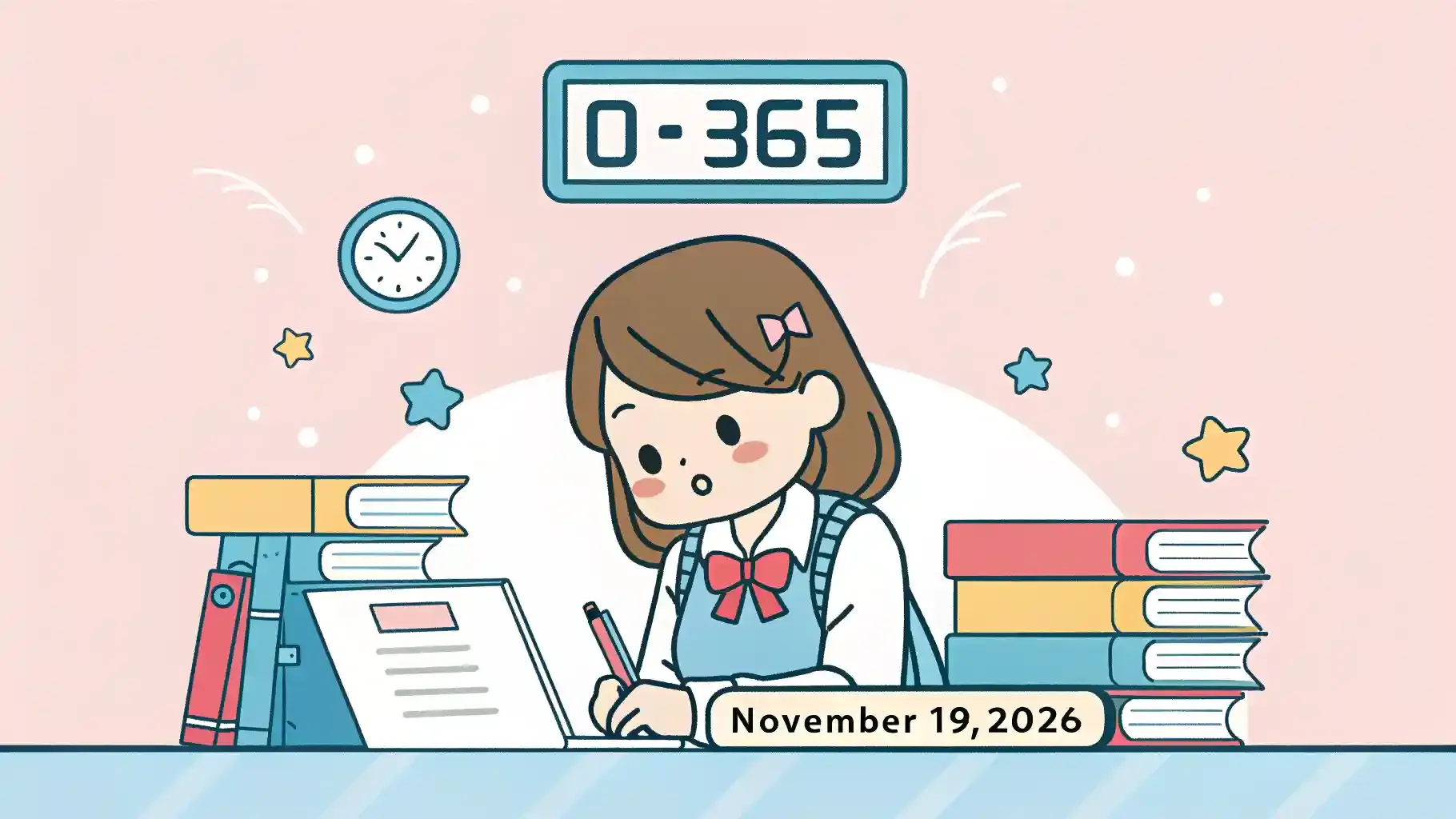 수능 디데이 계산기 사용법 -일러스트