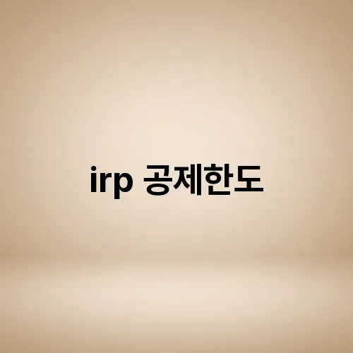 irp 공제한도