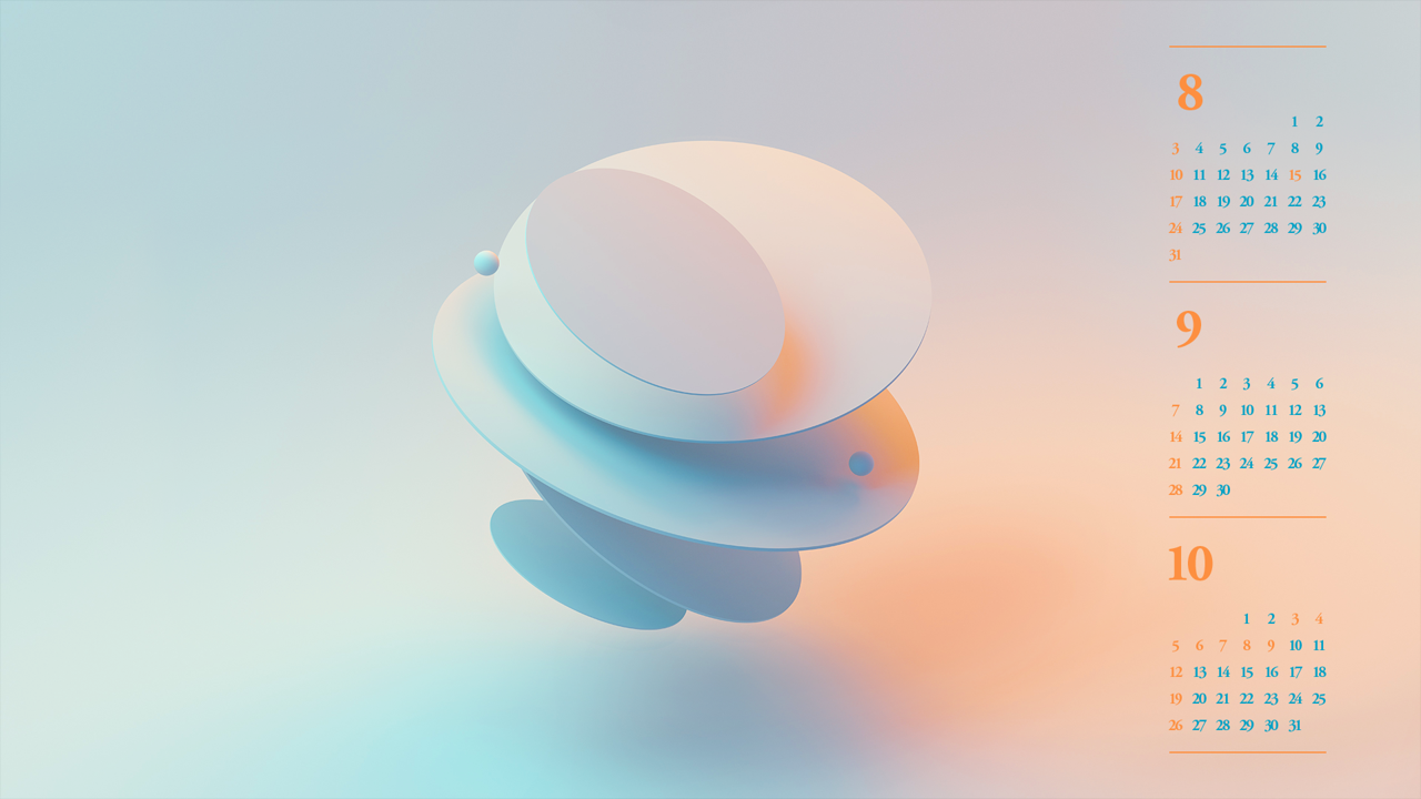 07 원형 3d 그래픽 B - 2025년9월 노트북배경화면