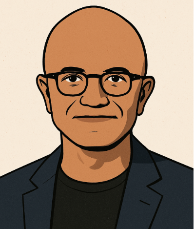 사티아 나델라의 얼굴 그림