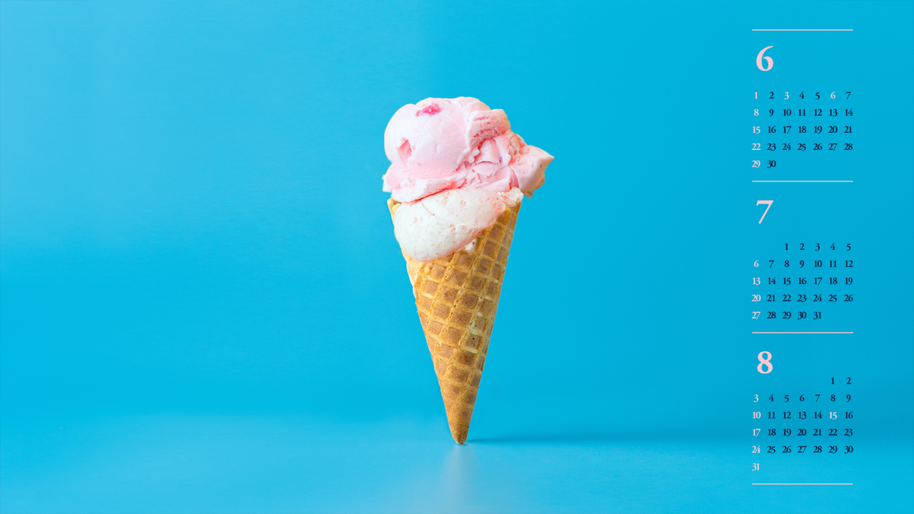01 아이스크림 B - 2025년7월 노트북배경화면