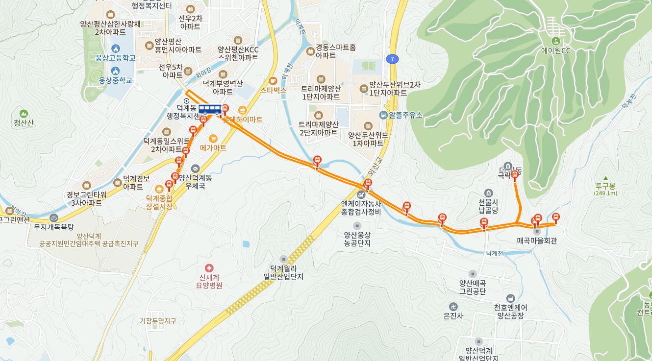 양산 도시형 3번 마을버스 노선