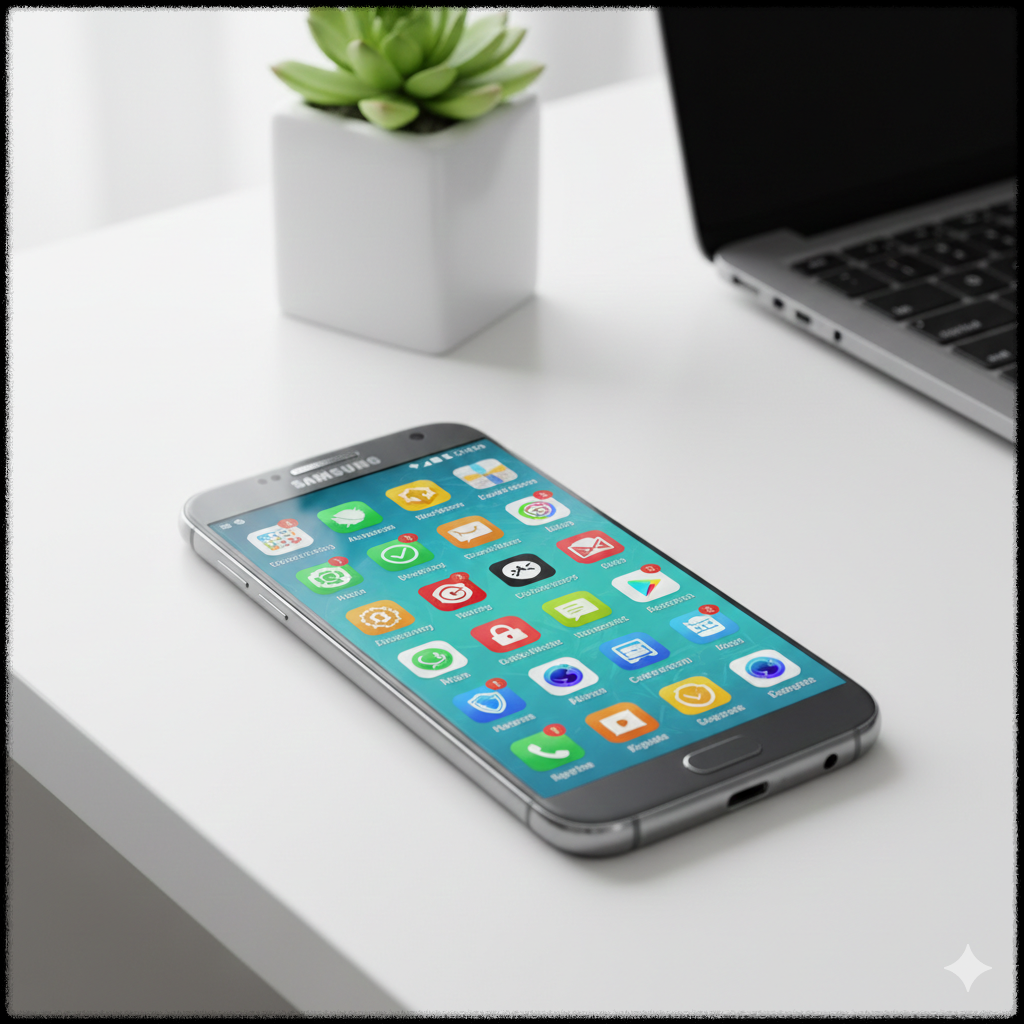 스마트폰에 두 개 이상의 보안 앱이 설치된 모습