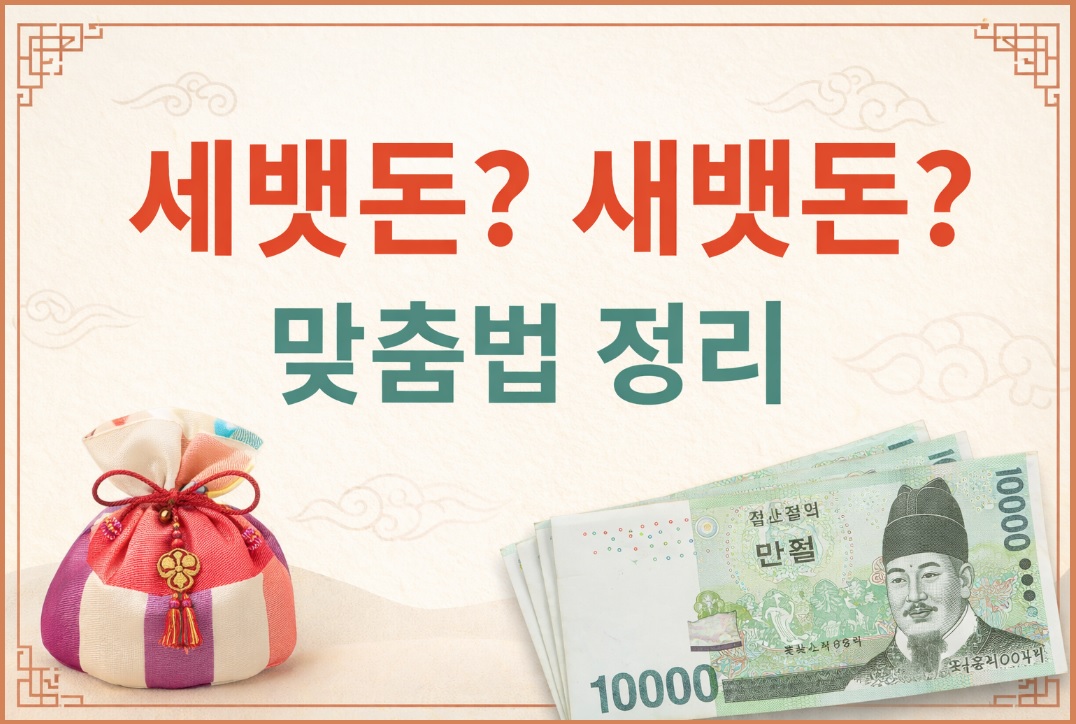 세뱃돈 새뱃돈 맞춤법&middot;뜻&middot;유래