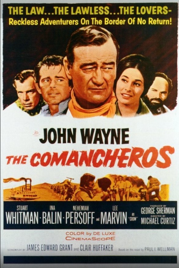 존 웨인의 강인하면서도 인간적인 매력을 엿볼 수 있는 서부극 <코만체로스>.