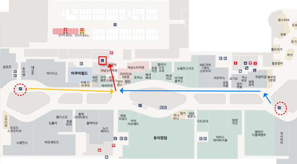 하남 스타필드 흡연실 흡연장