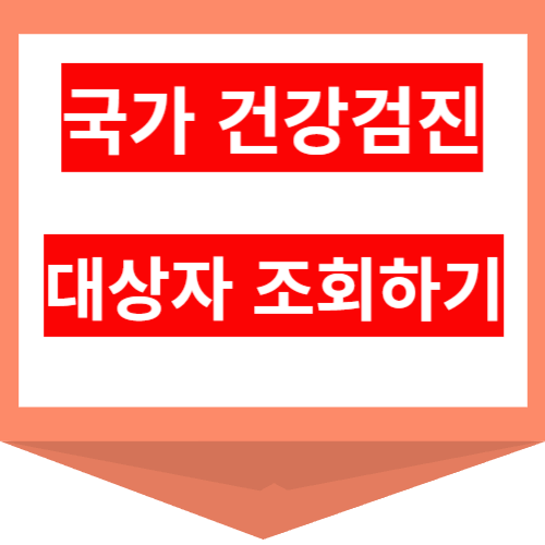 국가 건강검진 대상자 조회하기