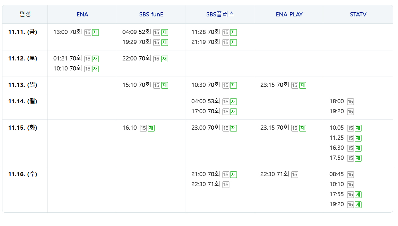 나는 솔로 재방송