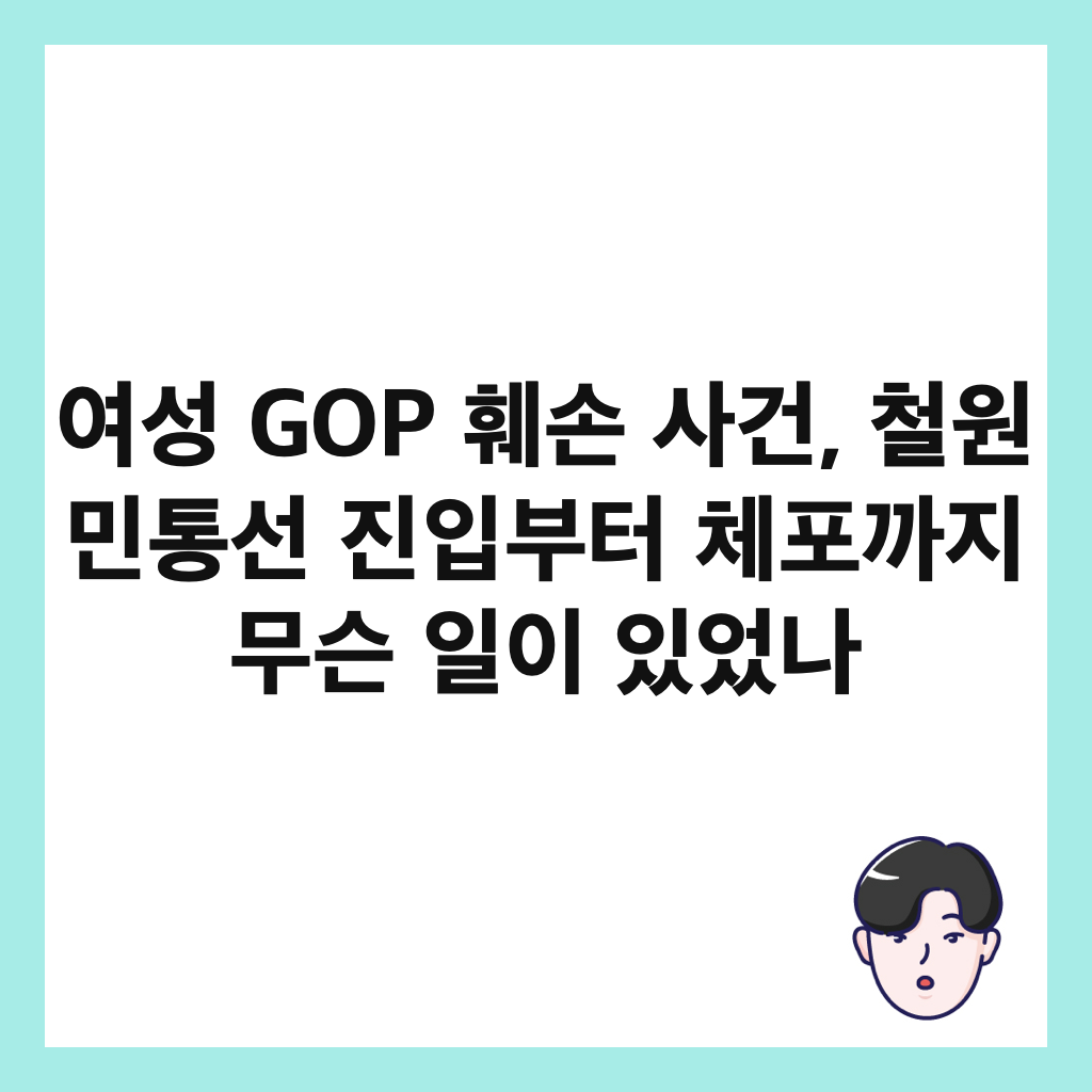 ์ฌ์ฑ GOP ํผ์ ์ฌ๊ฑด, ์ฒ ์ ๋ฏผํต์ ์ง์
๋ถํฐ ์ฒดํฌ๊น์ง ๋ฌด์จ ์ผ์ด ์์๋ ์ธ๋ค์ผ