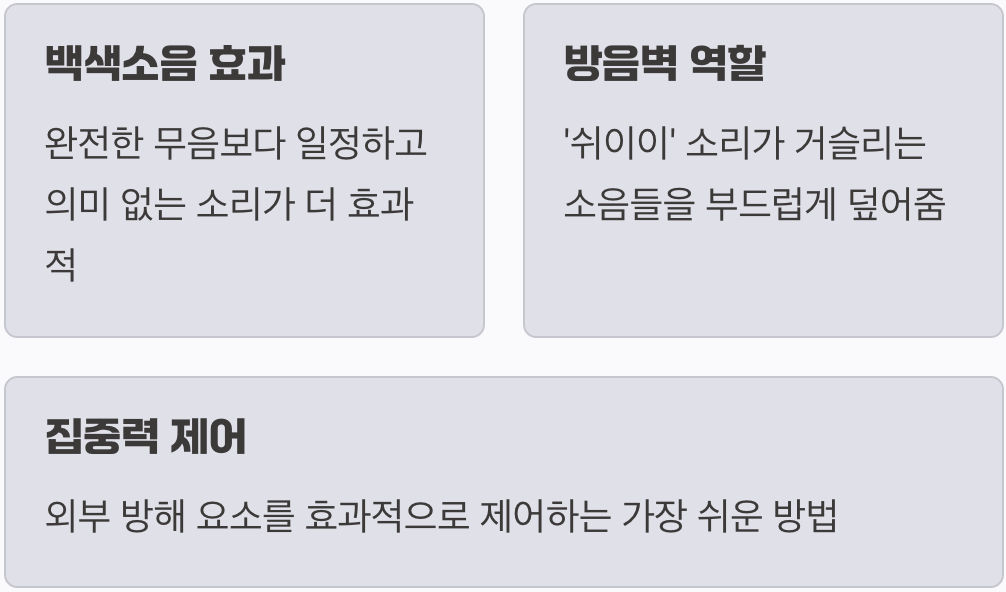 소음은 소음으로 잡는다?