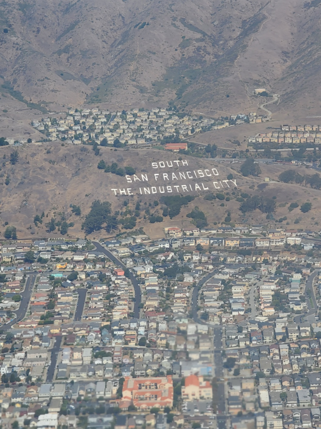 하늘에서 보이는 샌프란의 모습이다
