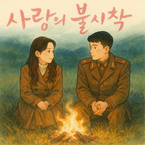모닥불 앞에서 서로를 바라보는 두 주인공의 따뜻한 감정이 고스란히 담겨 있어, 드라마의 서정적인 분위기를 그대로 전해 줍니다.