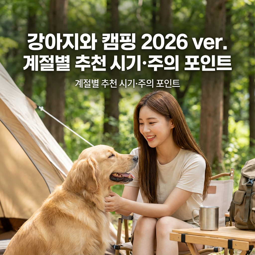 강아지와 캠핑 2026 ver. ｜ 계절별 추천 시기&middot;주의 포인트