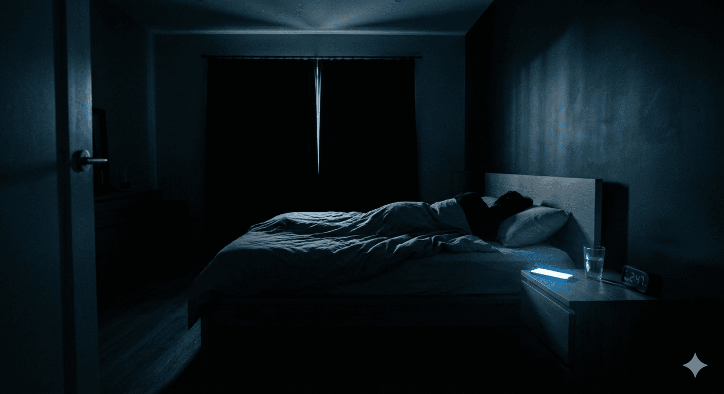 잠자리 휴대폰 블루라이트 뇌파 교란