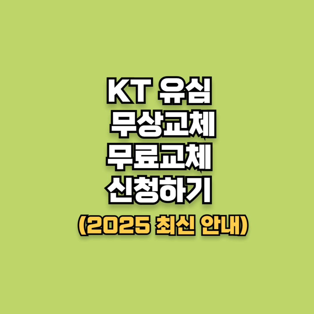 KT 유심 무상교체방법 ❘ 유심 무료교체 신청하기 (2025 최신 안내)