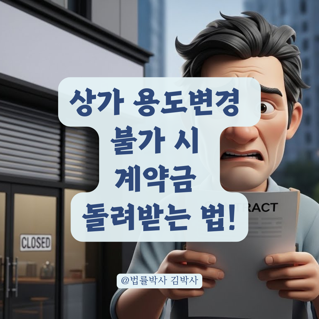 상가 계약 후 '용도변경 불가' 통보! 계약금 돌려받는 법과 특약의 중요성