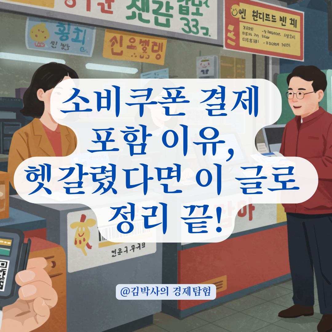 민생 회복 소비쿠폰 포인트 사용했는데도 카드결제에 포함된 이유는 이것 때문입니다.