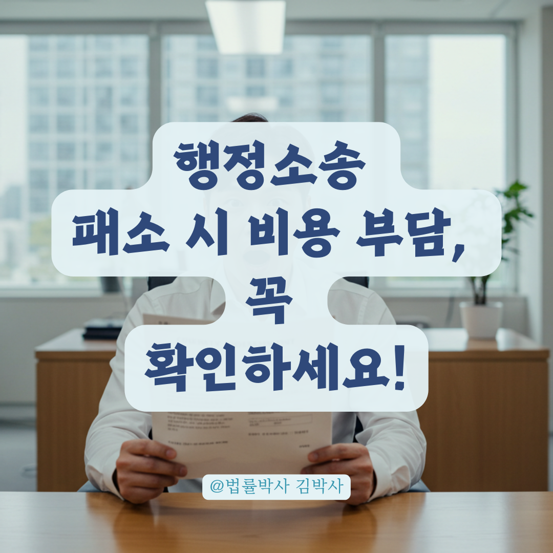행정소송 패소 시 피고 측 변호사비까지 부담? 몰라서 손해 보는 사례 정리.