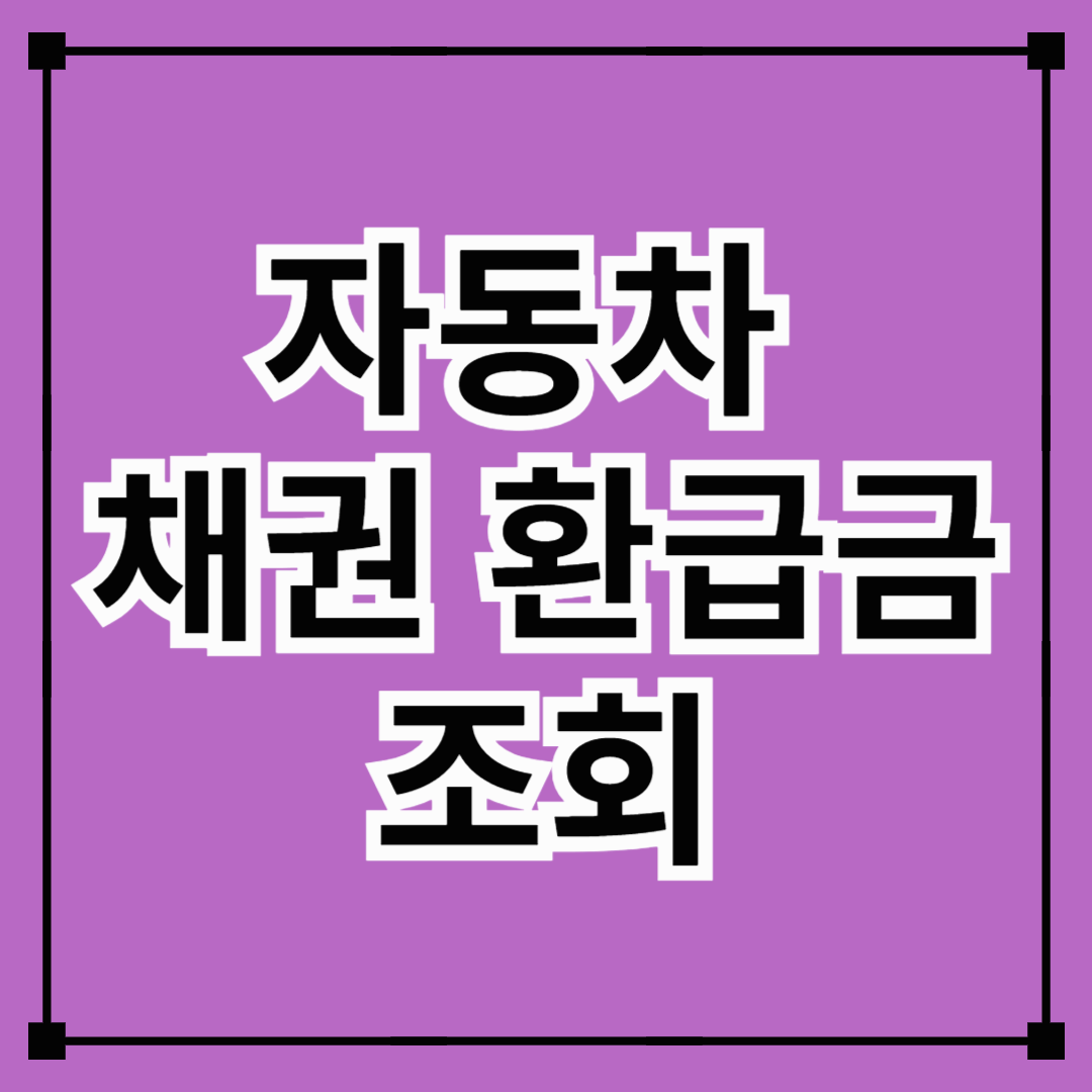 자동차 채건 환급금 조회