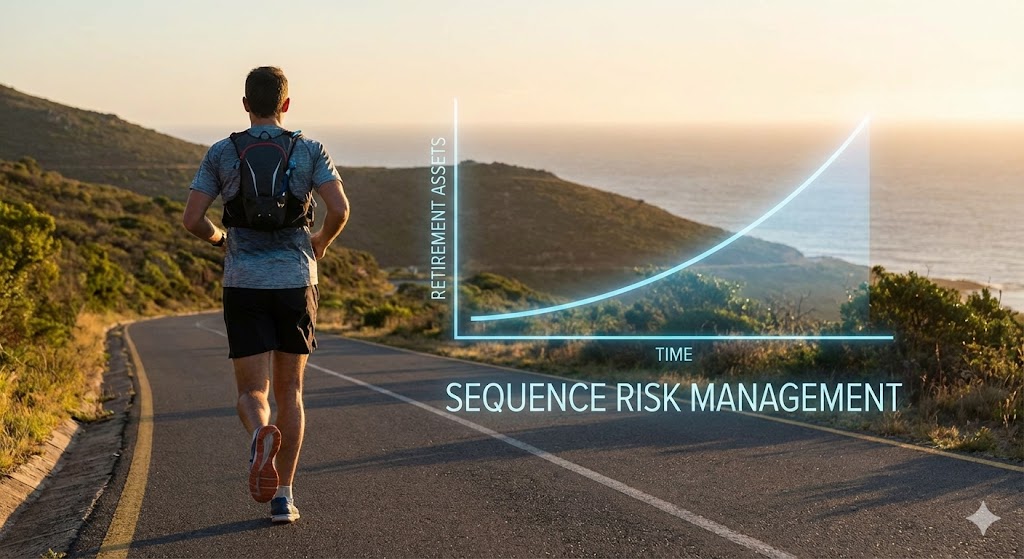 '나만의 페이스'를 유지하며 마라톤 코스를 일정하게 달리는 투자자의 역동적인 모습