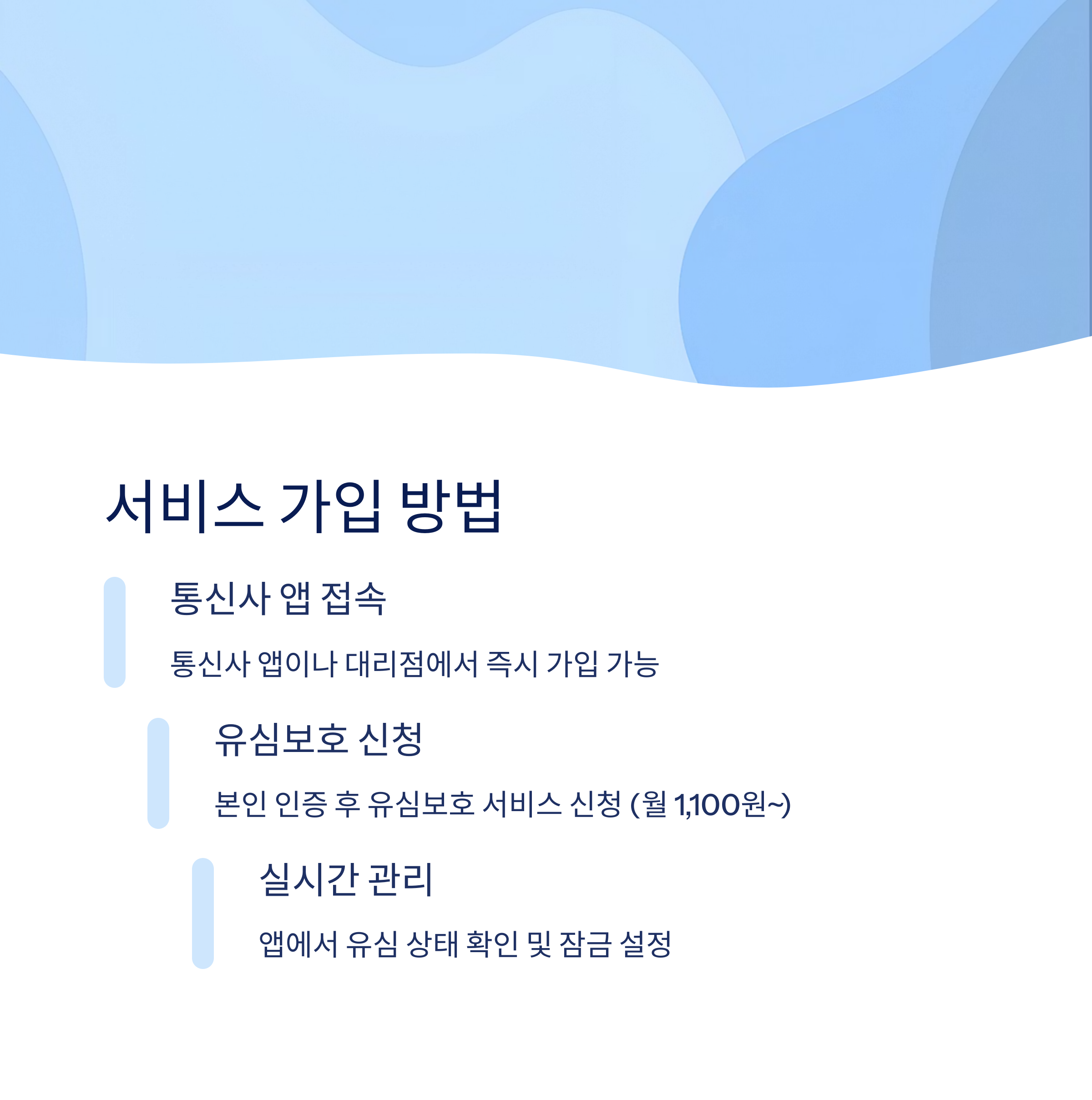 서비스 가입 및 관리 방법