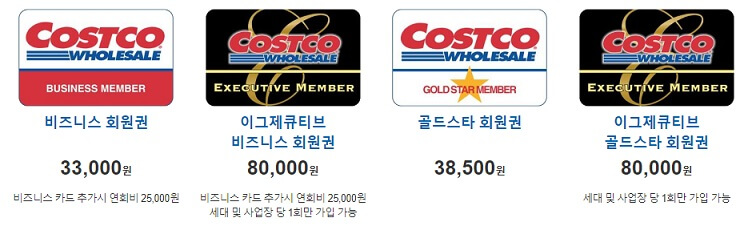코스트코-회원가입금액-연회비-종류