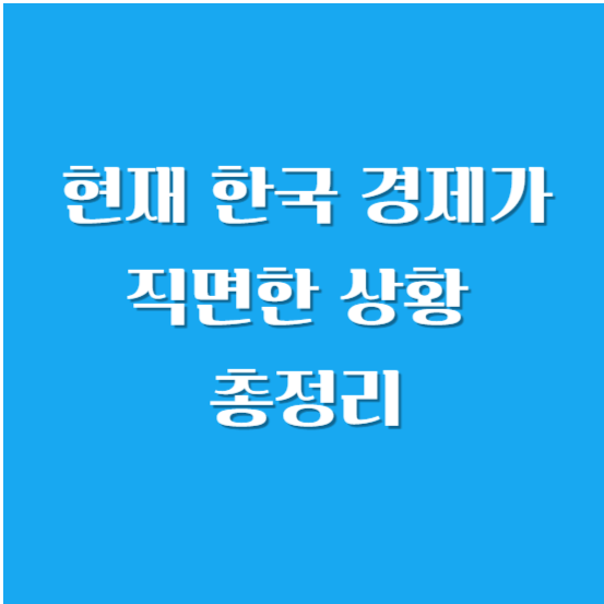 현재 한국 경제가 직면한 상황 총정리