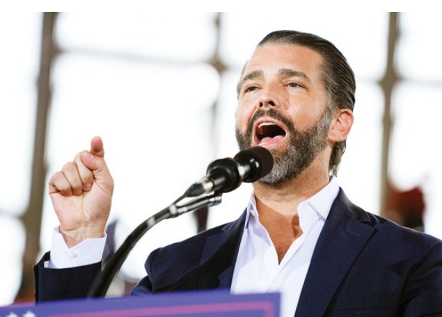 트럼프주니어의 연설사진