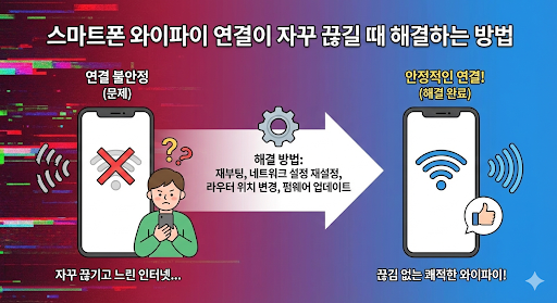 [와이파이 자꾸 끊김] 아이폰&middot;갤럭시 인터넷 끊김 1분 만에 해결하는 완벽 세팅법