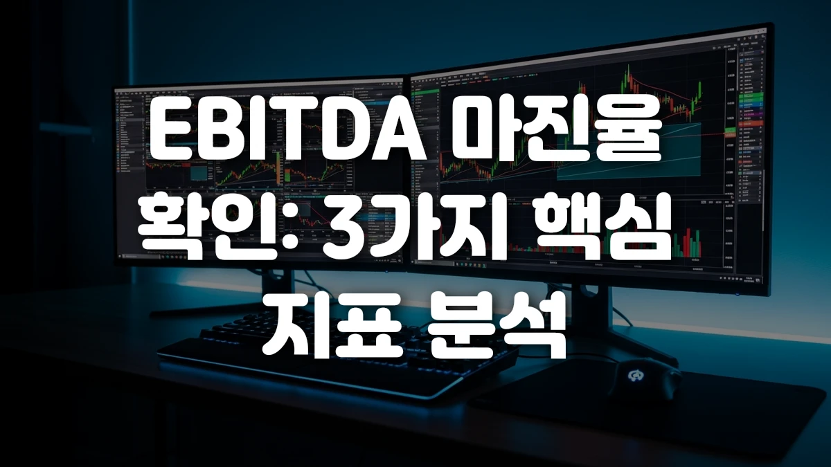 EBITDA 마진율 확인 3가지 핵심 지표 분석
