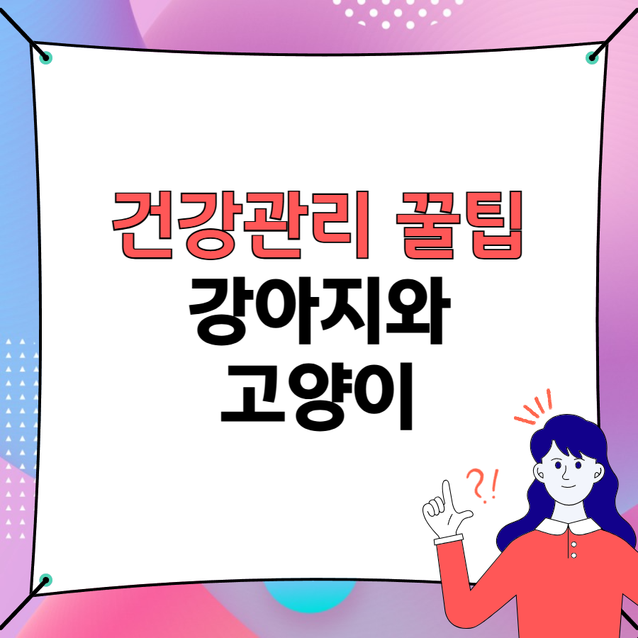 반려동물 건강관리 꿀팁