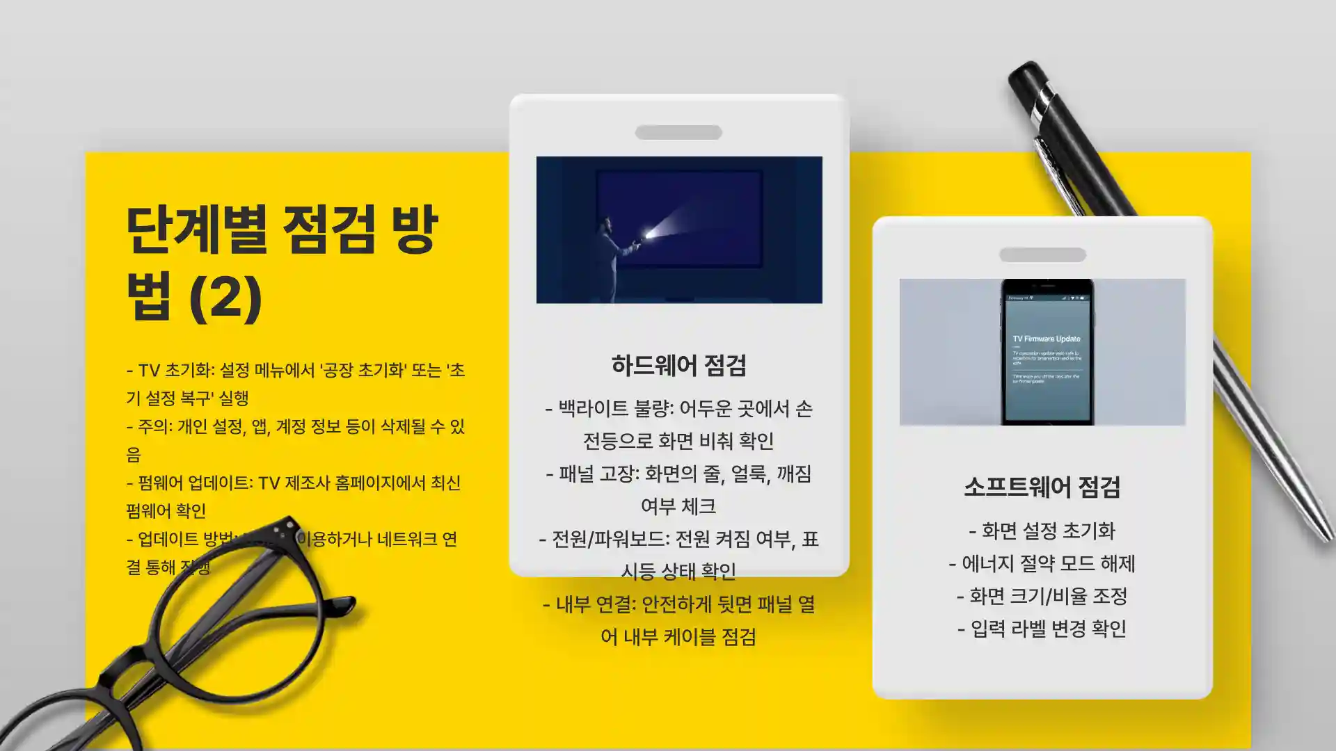 tv 화면이 안나오고 소리만