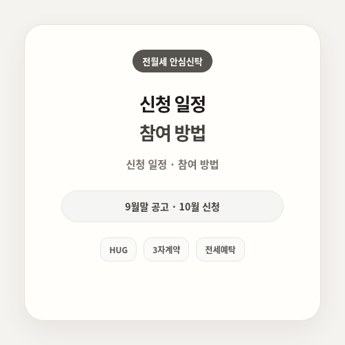 전월세 안심신탁 신청 일정 썸네일