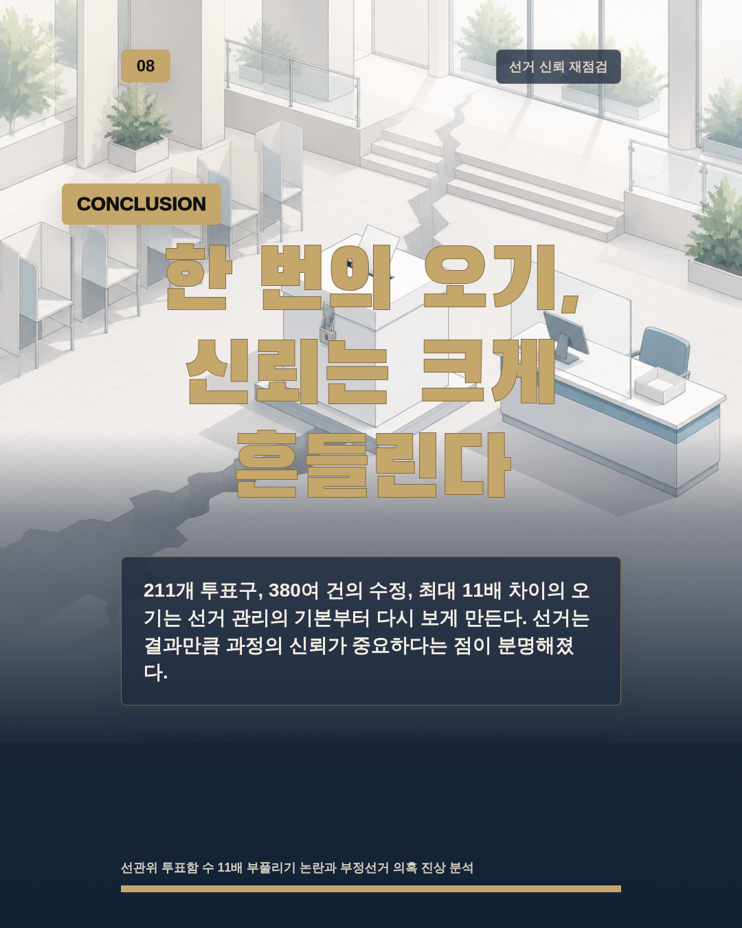 한 번의 오기, 신뢰는 크게 흔들린다