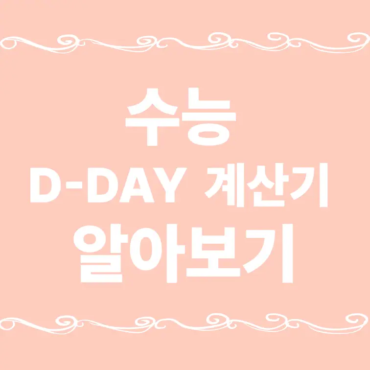 수능 디데이 계산기