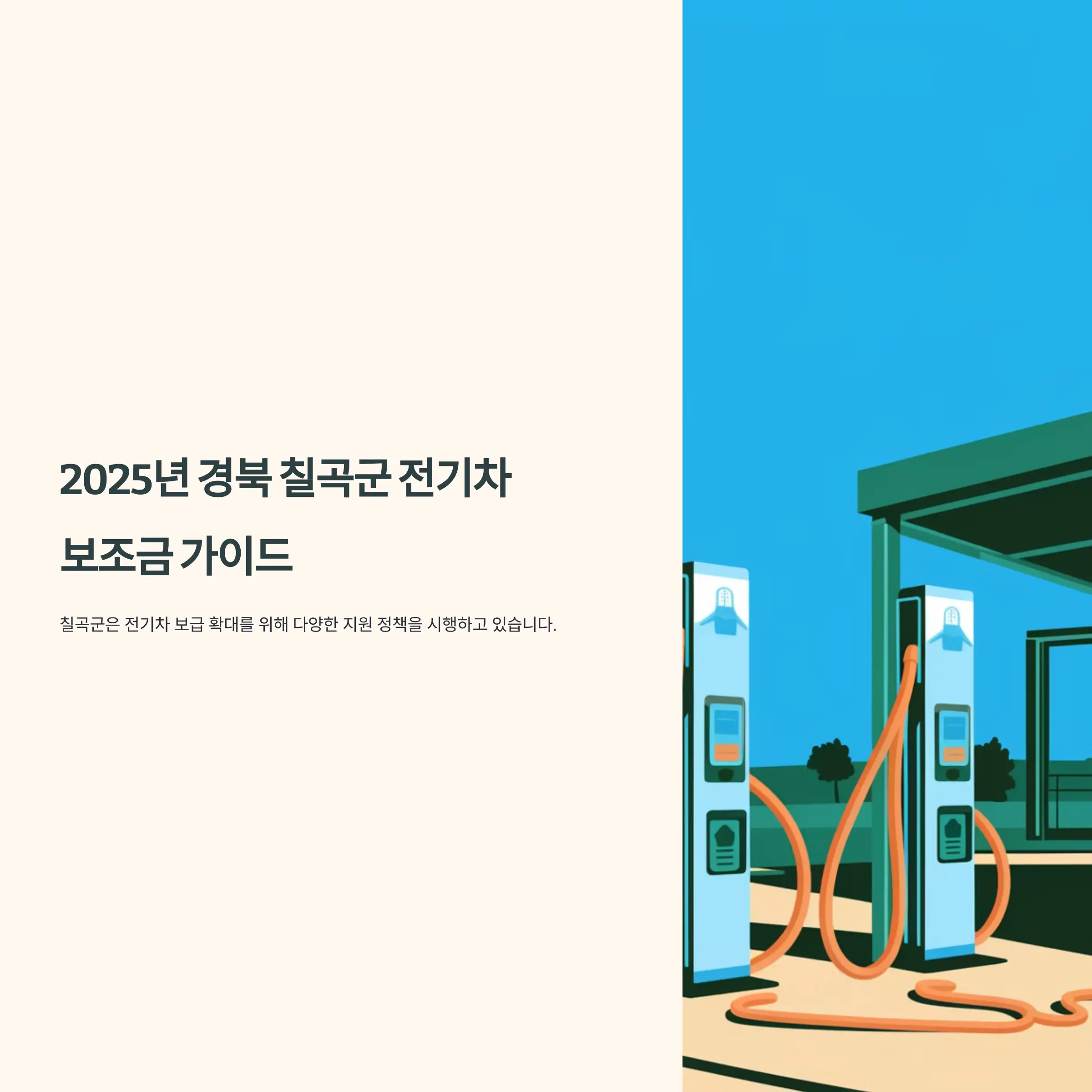 2025년 경북 칠곡군 전기차 보조금